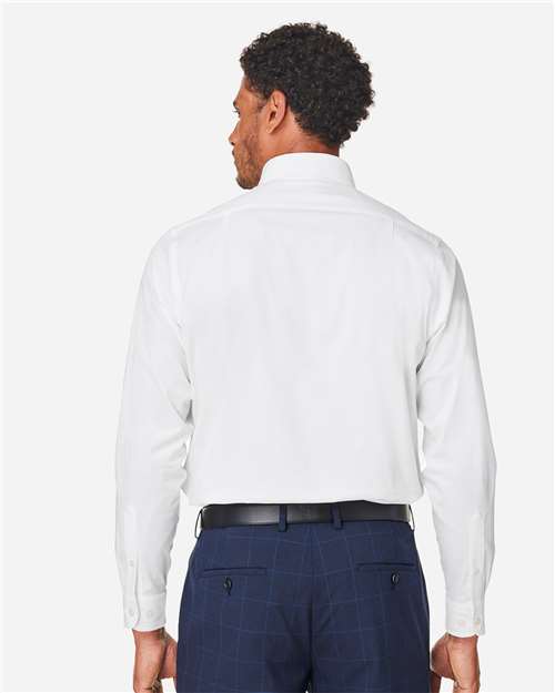 Devon & Jones DG505 Men's CrownLux Performance? Spencer Poplin Dress Shirt - Back view