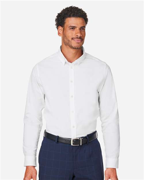 Devon & Jones DG505 Men's CrownLux Performance? Spencer Poplin Dress Shirt - Front view