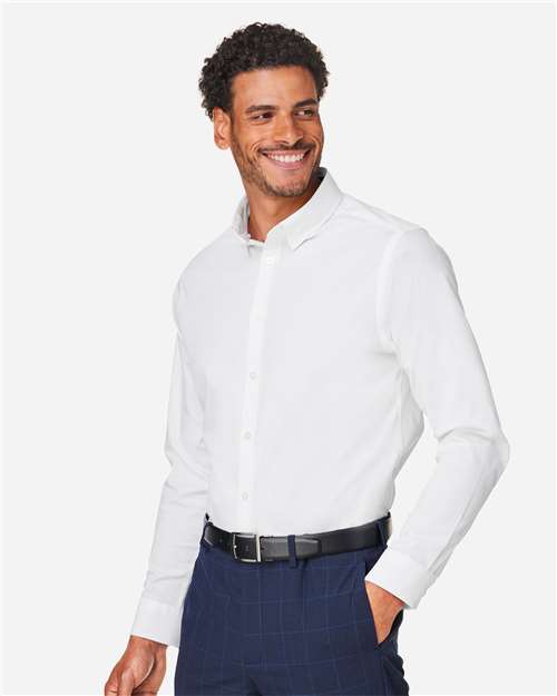 Devon & Jones DG505 Men's CrownLux Performance? Spencer Poplin Dress Shirt - Side view