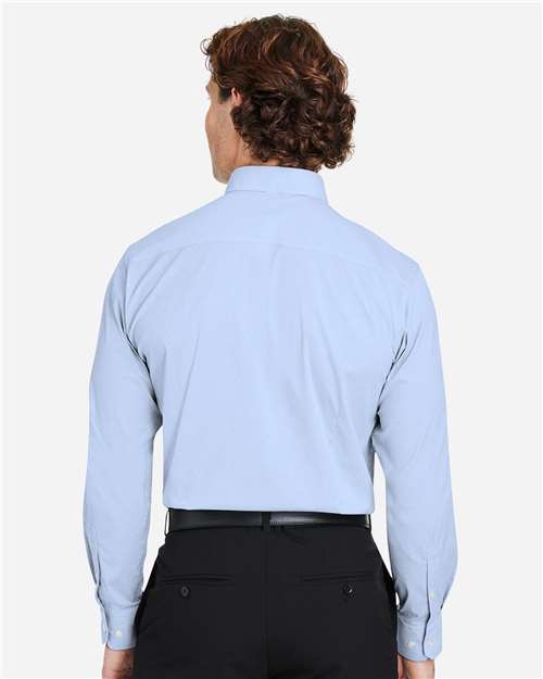Devon & Jones DG537 Men's CrownLux Performance? Microstripe Dress Shirt - Back view