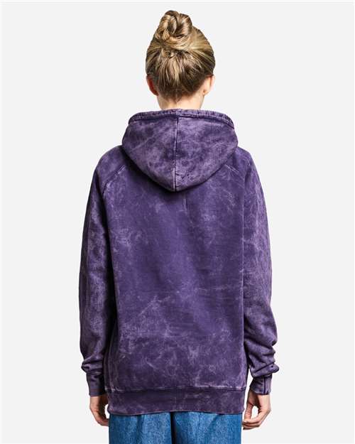 Lane Seven LST004 Unisex Vintage Raglan Hoodie Sweatshirt - Back view