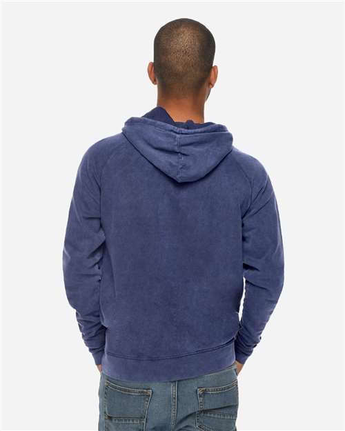 Lane Seven LST004 Unisex Vintage Raglan Hoodie Sweatshirt - Back view