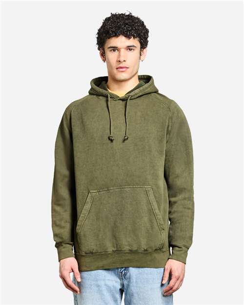Lane Seven LST004 Unisex Vintage Raglan Hoodie Sweatshirt - Front view