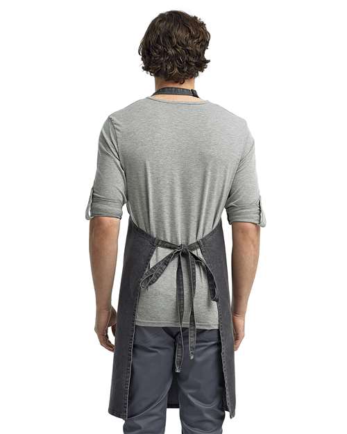 Artisan Collection by Reprime RP150 Recycled Bib Apron - Back view