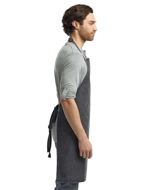Artisan Collection by Reprime RP150 Recycled Bib Apron - Side view
