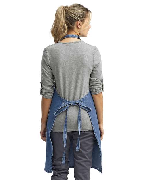Artisan Collection by Reprime RP150 Recycled Bib Apron - Back view