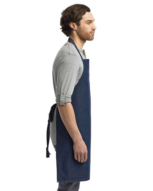 Artisan Collection by Reprime RP150 Recycled Bib Apron - Side view