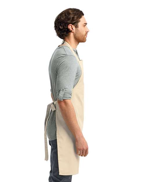 Artisan Collection by Reprime RP150 Recycled Bib Apron - Side view