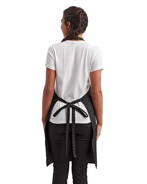 Artisan Collection by Reprime RP154 Recycled Pocket Bib Apron - Back view