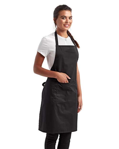 Artisan Collection by Reprime RP154 Recycled Pocket Bib Apron - Side view