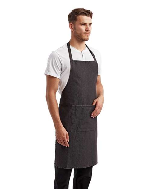 Artisan Collection by Reprime RP154 Recycled Pocket Bib Apron - Side view