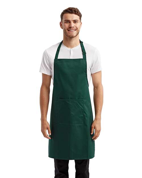 Artisan Collection by Reprime RP154 Recycled Pocket Bib Apron - Front view