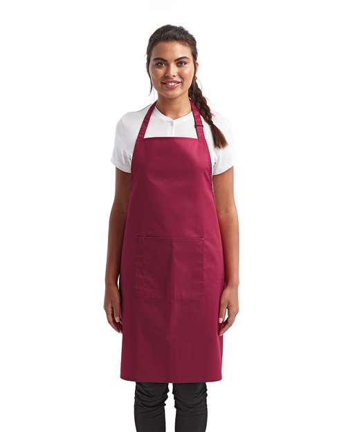 Artisan Collection by Reprime RP154 Recycled Pocket Bib Apron - Front view