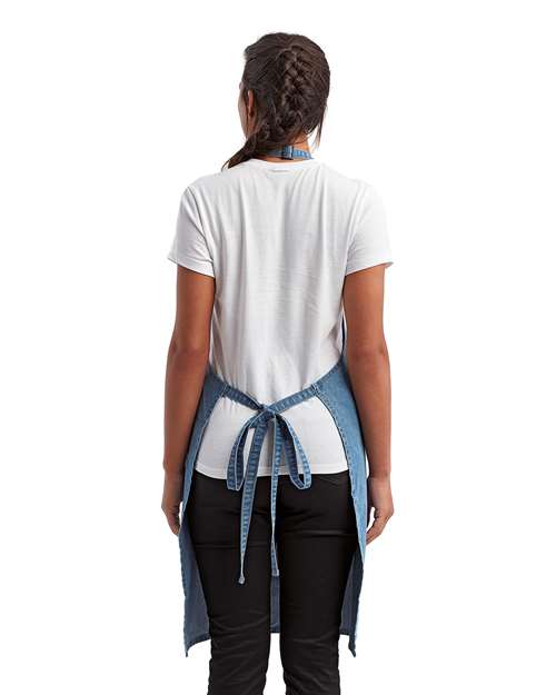 Artisan Collection by Reprime RP154 Recycled Pocket Bib Apron - Back view