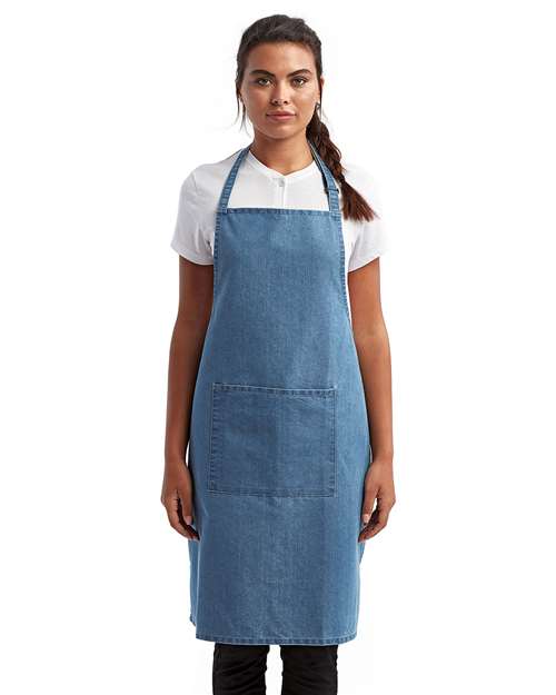 Artisan Collection by Reprime RP154 Recycled Pocket Bib Apron - Front view