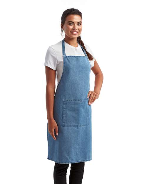 Artisan Collection by Reprime RP154 Recycled Pocket Bib Apron - Side view