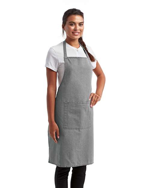 Artisan Collection by Reprime RP154 Recycled Pocket Bib Apron - Side view