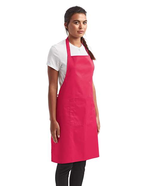 Artisan Collection by Reprime RP154 Recycled Pocket Bib Apron - Side view