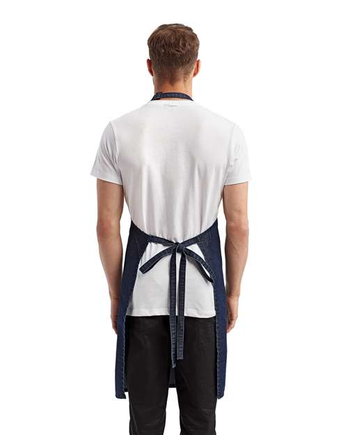 Artisan Collection by Reprime RP154 Recycled Pocket Bib Apron - Back view