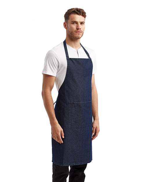 Artisan Collection by Reprime RP154 Recycled Pocket Bib Apron - Side view