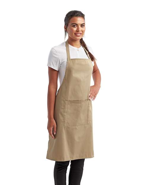 Artisan Collection by Reprime RP154 Recycled Pocket Bib Apron - Side view