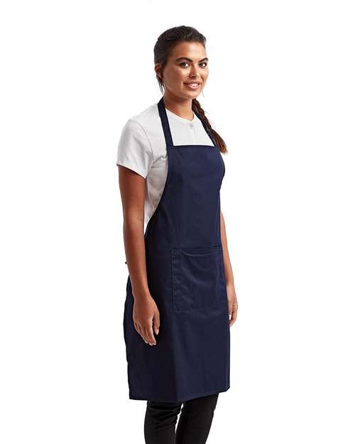 Artisan Collection by Reprime RP154 Recycled Pocket Bib Apron - Side view