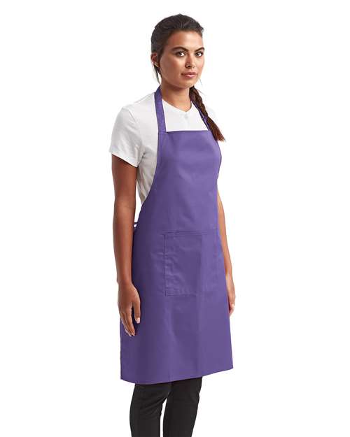 Artisan Collection by Reprime RP154 Recycled Pocket Bib Apron - Side view