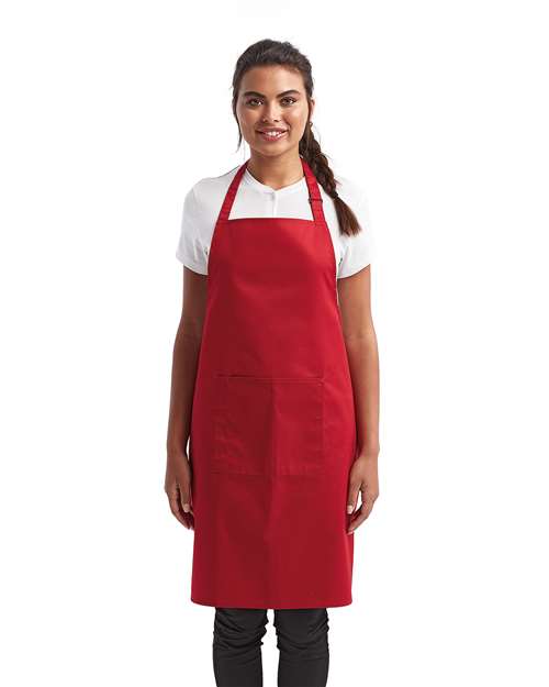 Artisan Collection by Reprime RP154 Recycled Pocket Bib Apron - Front view