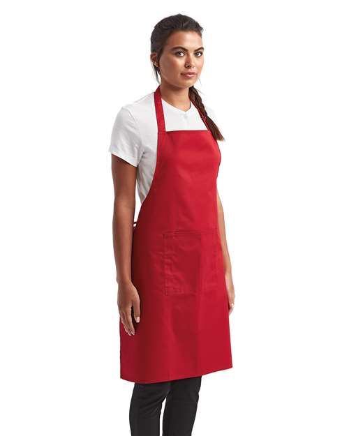 Artisan Collection by Reprime RP154 Recycled Pocket Bib Apron - Side view