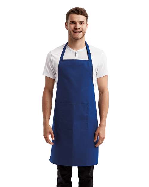 Artisan Collection by Reprime RP154 Recycled Pocket Bib Apron - Front view