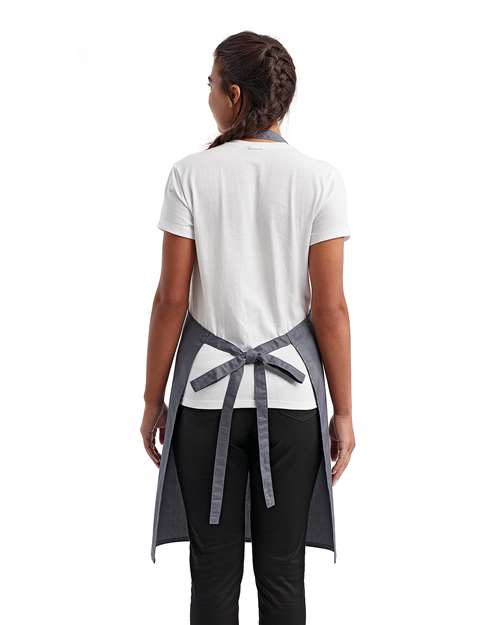 Artisan Collection by Reprime RP154 Recycled Pocket Bib Apron - Back view