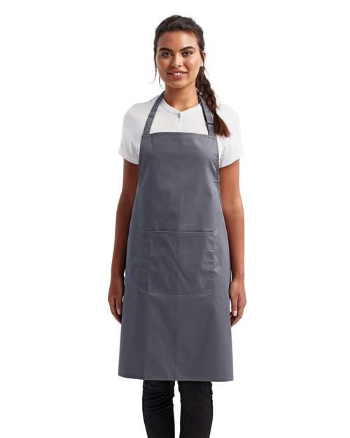 Artisan Collection by Reprime RP154 Recycled Pocket Bib Apron - Front view