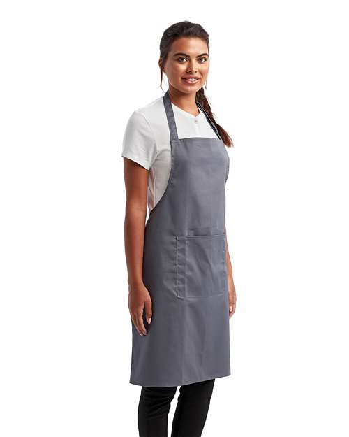 Artisan Collection by Reprime RP154 Recycled Pocket Bib Apron - Side view