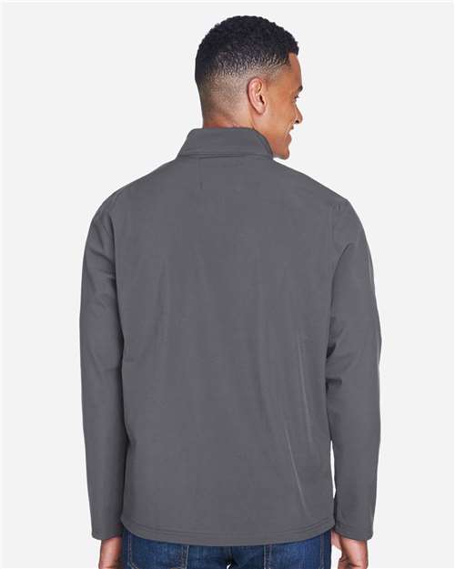 Team 365 TT80 Men's Leader Soft Shell Jacket - Back view