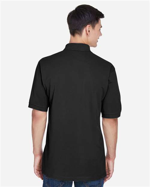 Harriton M265 Men's Easy Blend? Polo - Back view