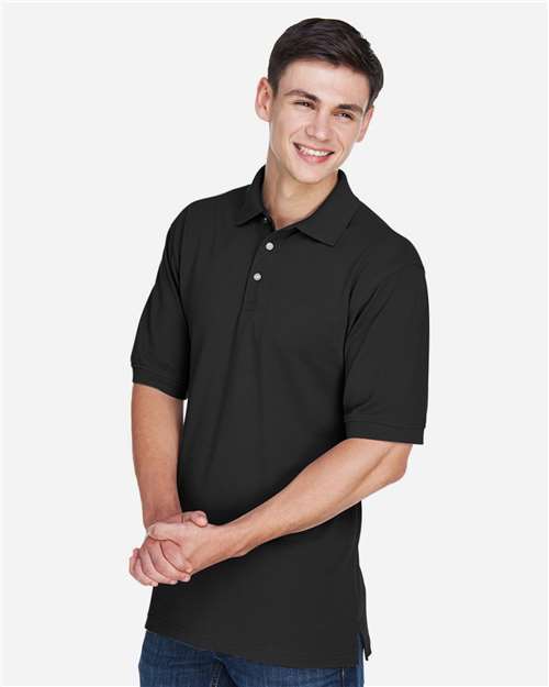 Harriton M265 Men's Easy Blend? Polo - Side view