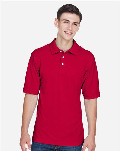 Harriton M265 Men's Easy Blend? Polo - Front view
