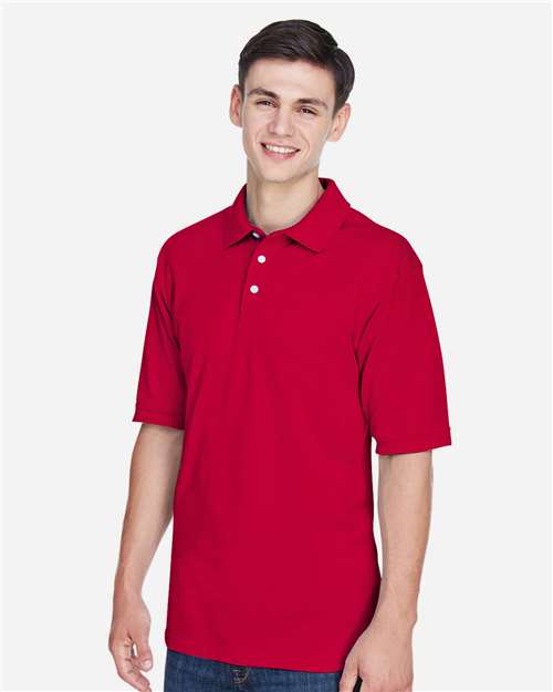 Harriton M265 Men's Easy Blend? Polo - Side view