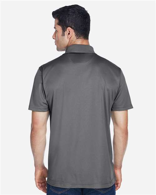 Harriton M315 Men's Polyester Jersey Polo - Back view