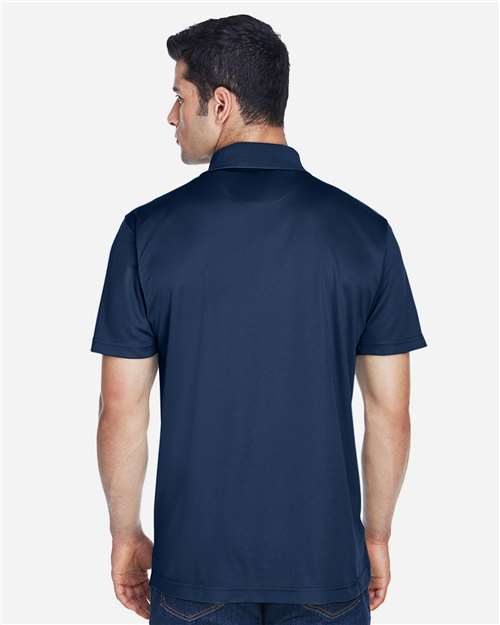 Harriton M315 Men's Polyester Jersey Polo - Back view
