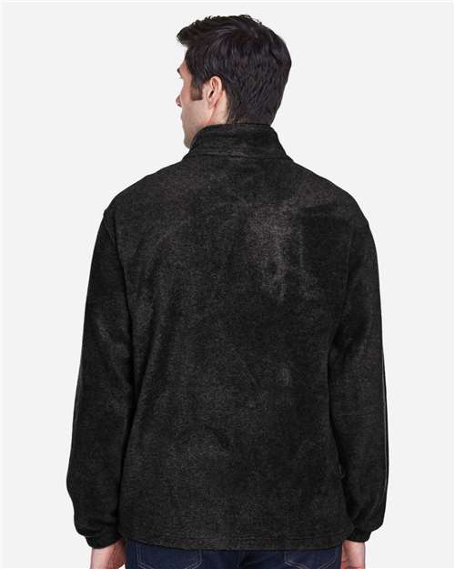 Harriton M990 Men's Full-Zip Fleece - Back view