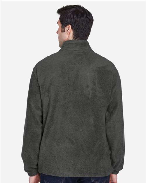 Harriton M990 Men's Full-Zip Fleece - Back view