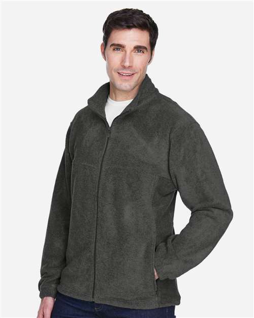 Harriton M990 Men's Full-Zip Fleece - Side view
