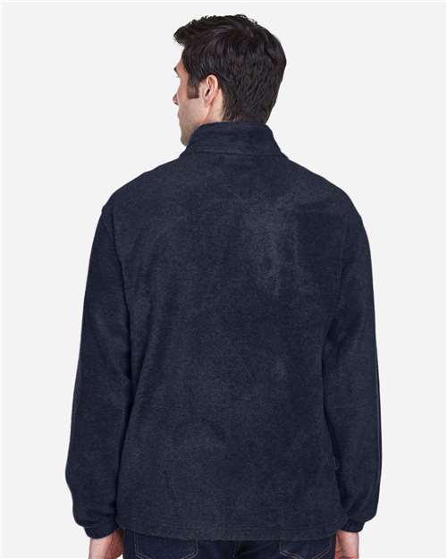 Harriton M990 Men's Full-Zip Fleece - Back view