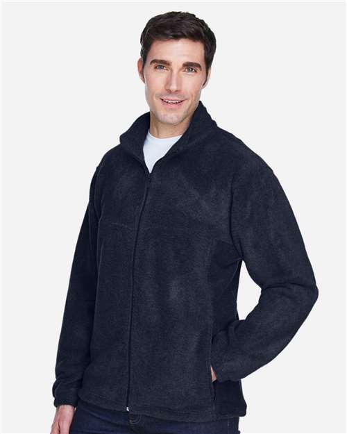 Harriton M990 Men's Full-Zip Fleece - Side view
