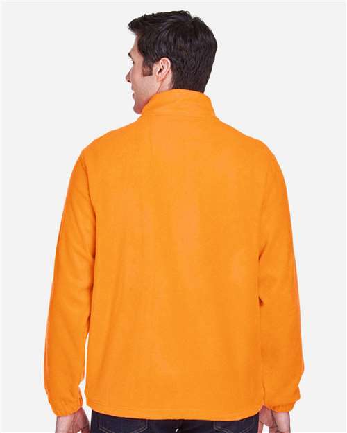 Harriton M990 Men's Full-Zip Fleece - Back view