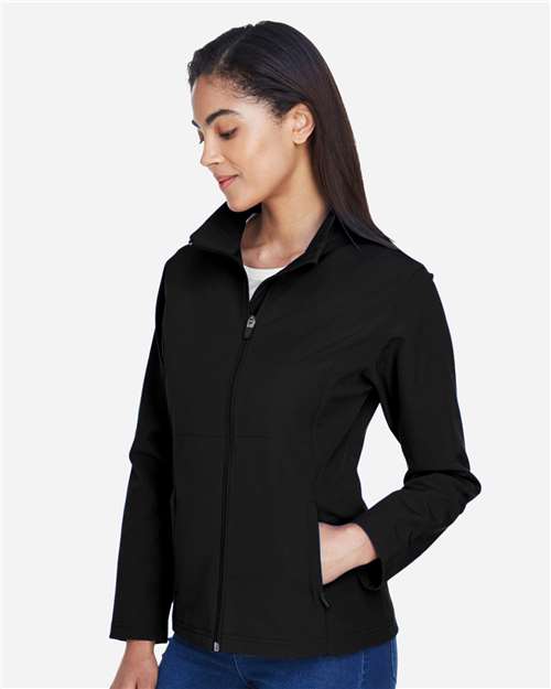 Team 365 TT80W Women's Leader Soft Shell Jacket - Side view