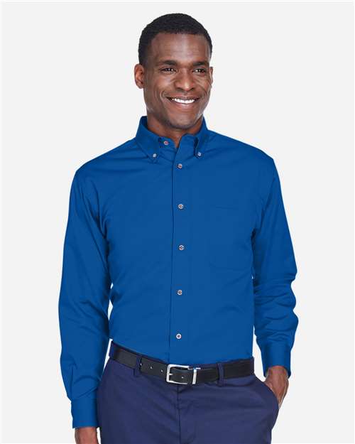 Harriton M500 Men's Easy Blend? Twill?Shirt - Front view