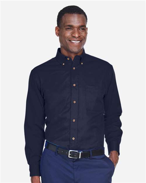 Harriton M500 Men's Easy Blend? Twill?Shirt - Front view