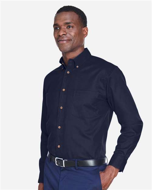 Harriton M500 Men's Easy Blend? Twill?Shirt - Side view